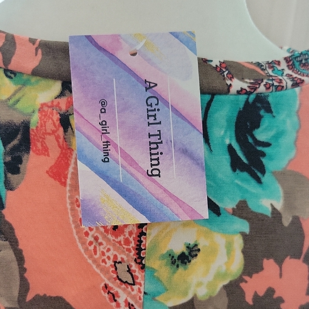 A Girl Thing Vibrant Floral Blouse - Picture 2 of 3